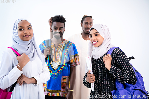 Image of portrait of african students group