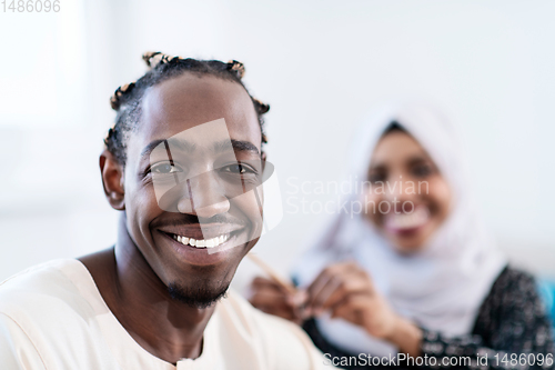Image of african muslim couple