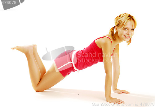 Image of Exercising girl