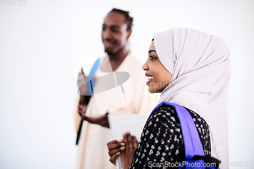 Image of group of happy african students