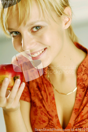 Image of Girl with an apple