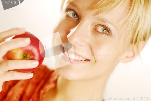 Image of Girl with an apple