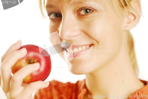 Image of Girl with an apple