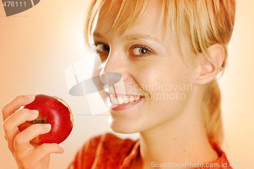 Image of Girl with an apple