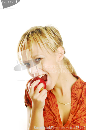 Image of Girl with an apple