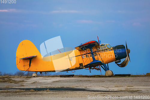 Image of Old Airplane on the Airfield