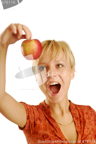 Image of Girl with an apple
