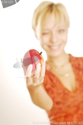 Image of Girl with an apple