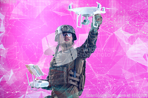 Image of soldier drone technician glitch