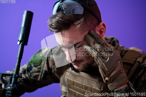 Image of soldier with problems