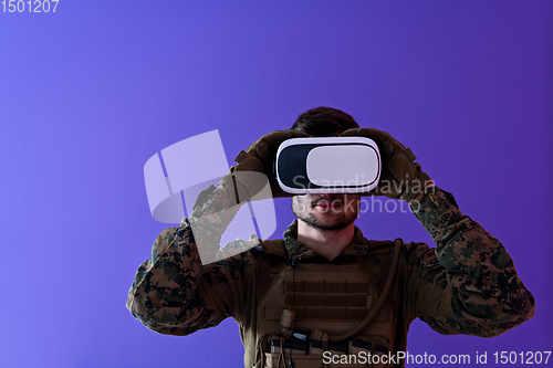 Image of soldier virtual reality