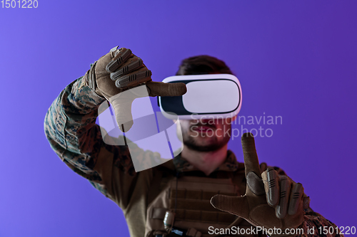 Image of soldier virtual reality