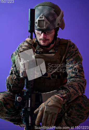 Image of soldier with problems