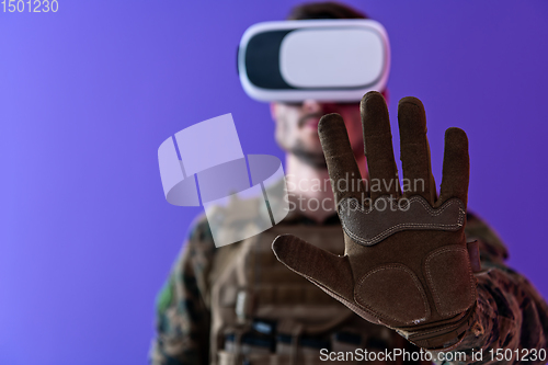 Image of soldier virtual reality