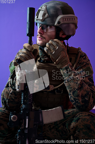 Image of soldier with problems