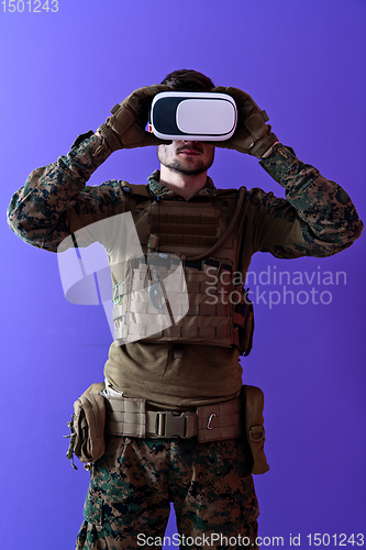 Image of soldier virtual reality