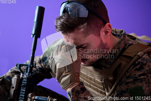 Image of soldier with problems