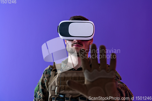 Image of soldier virtual reality