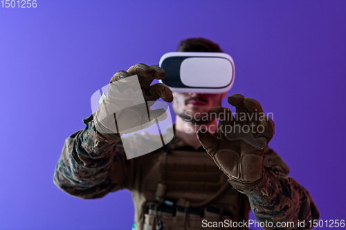 Image of soldier virtual reality