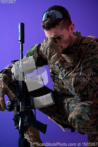 Image of soldier with problems