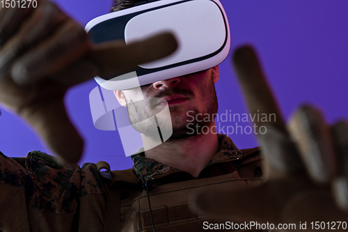 Image of soldier virtual reality