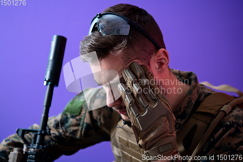Image of soldier with problems