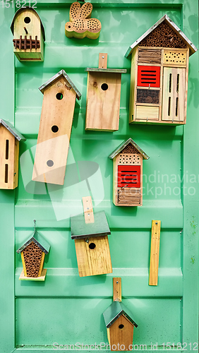 Image of Birdhouses on the wall