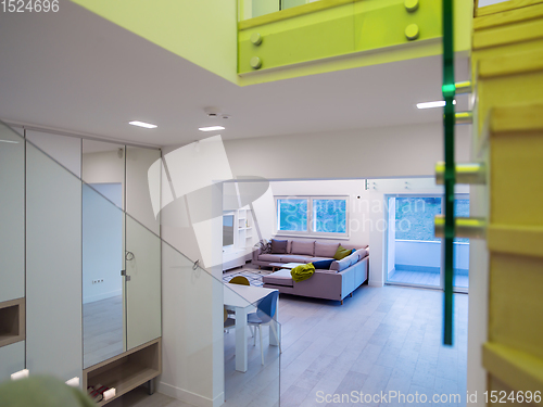 Image of interior of a two level apartment