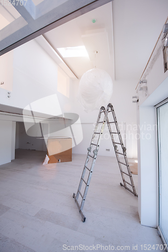 Image of ladder in Interior of apartment