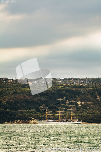 Image of Sailing Ship in the Sea