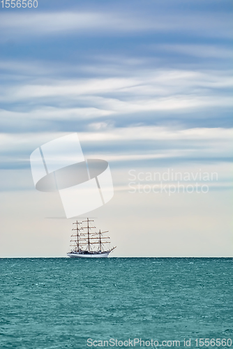 Image of Sailing Ship in the Sea