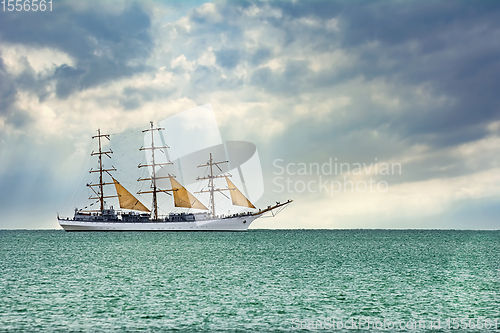 Image of Sailing Ship in the Sea