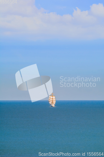 Image of Sailing Ship in the Sea