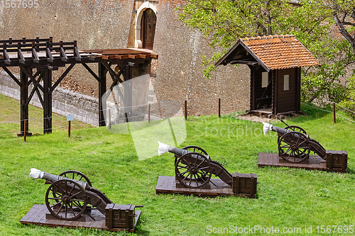 Image of Fortress Cannons in Alba Carolina Citadel,