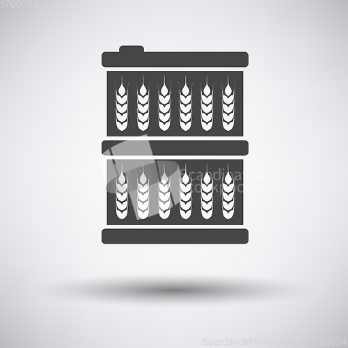 Image of Barrel with wheat symbols icon