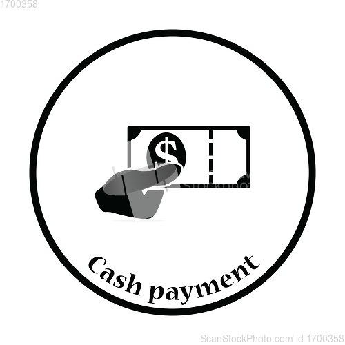 Image of Hand holding money icon