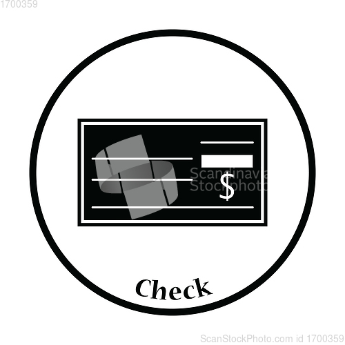 Image of Bank check icon