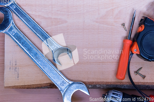 Image of set of hand working tools