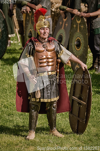 Image of Roman Legionnairy during the Festival Roman Apulum "Revolta"