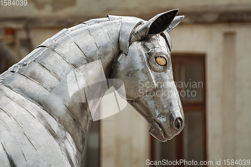 Image of Sculpture "Horse with a carriage"