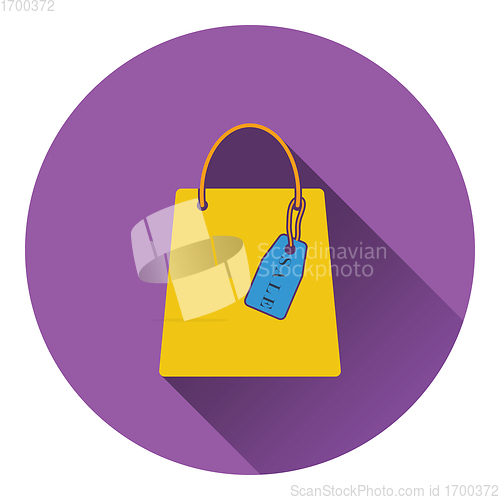 Image of Shopping bag with sale tag icon