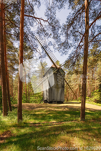 Image of Old wooden windmill