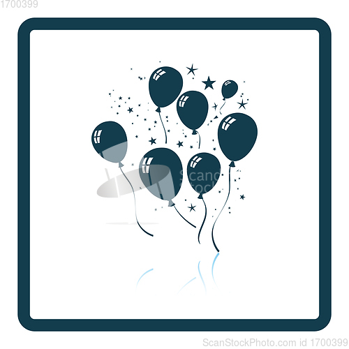 Image of Party balloons and stars icon