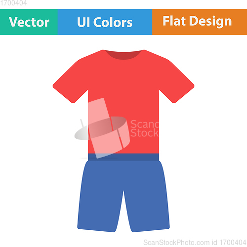 Image of Flat design icon of Fitness uniform