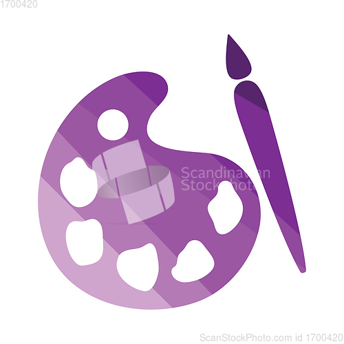 Image of School palette with brush icon
