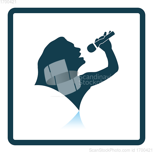 Image of Karaoke womans silhouette icon