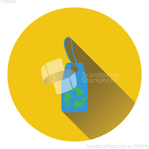 Image of Tag with recycle sign icon