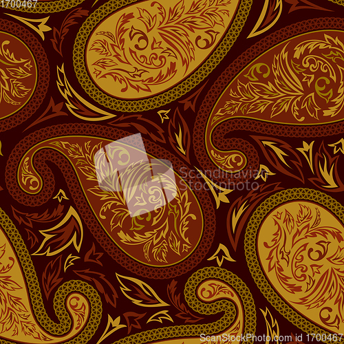 Image of Oriental paisley seamless pattern