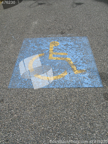 Image of handicap parking space sign