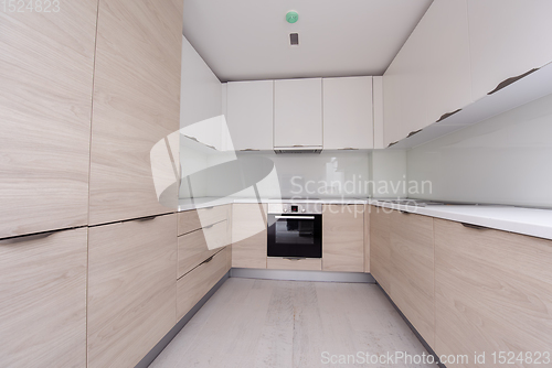 Image of modern bright clean kitchen interior